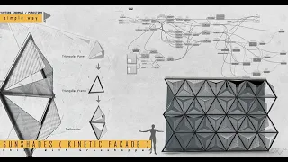 Grasshopper 022 -  Sunshades ( Parametric Kinetic Facade )