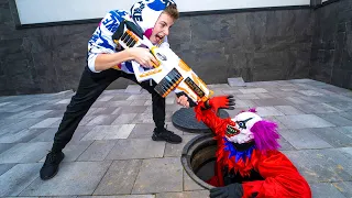 NERF vs CLOWN.ДОСТАЛ!!! Я его УРОЮ....