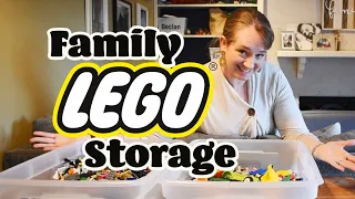 REALISTIC and KID-FRIENDLY LEGO storage and organization || Family LEGO collection || mom of 8
