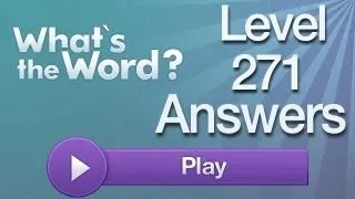 What's the Word Level 271 Answer