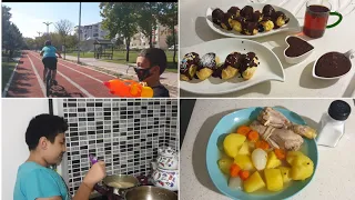 Bugünde Çocuklarla Park Keyfi Yapalım🎡 Akşam Yemeği Hazırlıkları👩‍🍳 Nefis Profiterol Tarifim 🍩