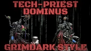 How to paint Warhammer 40K in the Grimdark style! Adeptus Mechanicus-Tech Priest Dominus (Oils)