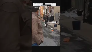 Sylvester Stallone talking with fan in Philadelphia.