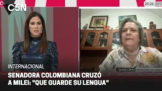 SENADORA COLOMBIANA cruzó a MILEI por sus CRÍTICAS a GUSTAVO PETRO