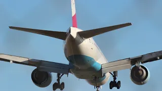 Crosswind Landing at Vienna Airport - Flughafen Wien Seitenwind