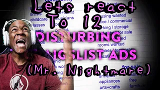 Let's React To Mr. Nightmares | 12 Disturbing Craigslist Ads! Creepy!