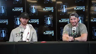 Dallas Stars Jake Oettinger & Matt Duchene Post Game Interview (Game 6 Series Win over COL)