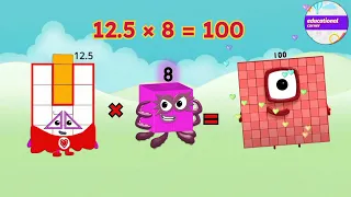 numberblocks 12.5 decimal multiplication| 12.5 times table @Educationalcorner110 #learntocount