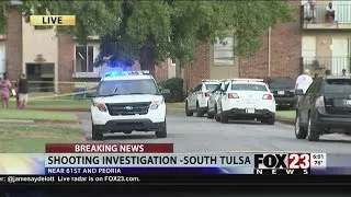 VIDEO: Police search for suspect in south Tulsa double shooting