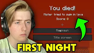 I Died On The First Night In Minecraft... (Part 1)