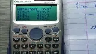 Find the Inverse of matrix using calculator