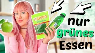 24 Stunden NUR GRÜNES essen 🤢| ViktoriaSarina