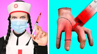 Wednesday Addams Hospital! Cool Hacks and Funny Situations In Real Life by TooLala!