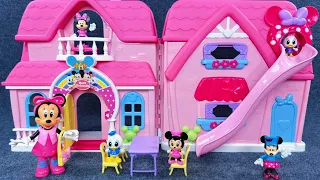 52 Minutes Satisfying with Unboxing Cute Pink Minnie mouse Luxury Vacation Villa Party | Review Toys