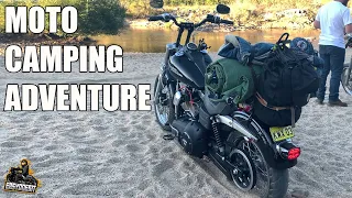 MOTORCYCLE CAMPING ADVENTURE. CAMPING, CAVES & DANGEROUS STUFF - Harley Davidson FXDLS
