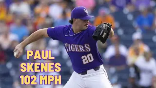 LSU Paul Skenes Throwing 102 MPH