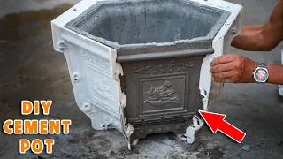 Awesome Method for Mass Production of Cement Pots with Plastic Mold