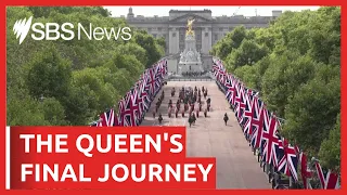 Queen Elizabeth's final journey from Buckingham Palace | SBS News