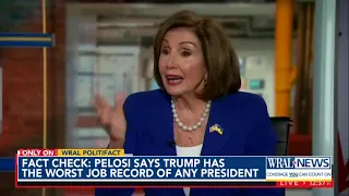 Fact check: Pelosi says Trump has 'the worst record of job loss of any president'