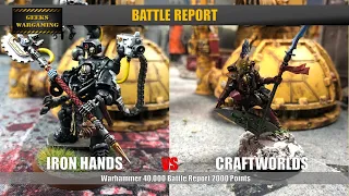 Iron Hands vs Craftworld Warhammer 40k Battle Report 2000 Points