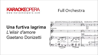 Karaoke Opera: Una Furtiva Lagrima - L'Elisir d'Amore (Donizetti) Orchestra only version