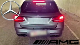 Mercedes C63 AMG 4.0 BiTurbo V8 Unleashes Epic Tunnel Exhaust Sound and Revs!