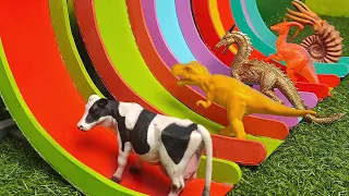Wheel of FUN with Colorful Dinos and Animals | Amazing Fun Day at Park – Learning Video for Kids