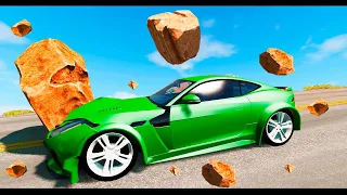 Crazy Rockslide Crashes #1 – BeamNG.Drive