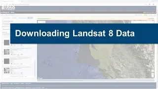 Downloading Landsat 8 satellite image data to use in a GIS