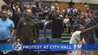 Protesters Angered By Deadly Dallas Officer Shooting Interrupt Council Meeting