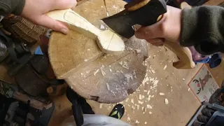 SPOON CARVING WITH A NEW AXE