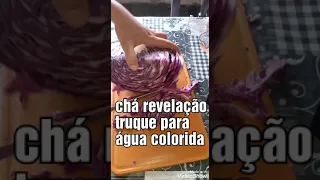 Água colorida pra chá revelação