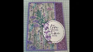 Back Fold Fun Fold Perennial Lavender Card