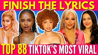 FINISH THE LYRICS - Most Popular Viral TikTok Songs (2021-2023)📀MEGA CHALLENGE📢🎵