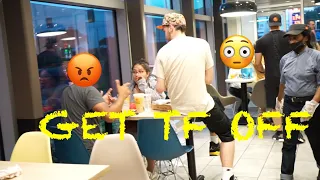 Sitting on Peoples Tables Prank