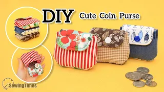 DIY Cute Coin Purse | Scrap fabric & Sewing Gifts Idea [sewingtimes]