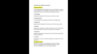 Blooms Taxonomy ( B.Ed Notes)
