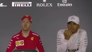 Bahrein 2018 Grand Prix-Post Race Press Conference(Vettel-Hamilton)