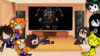 Afton Family + Golden Freddy + Puppet + Ennard reacts to cursed images