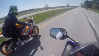 2011 Yamaha R1 vs. 2015 CBR1000RR SP