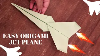 Easy Origami Jet Plane ✈🛫🤩💖 #origami #fighterjet #fighter #papercraft #easy #diy #fun