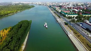 Полет над Иртышом через Омск от железнодорожного моста до мкр.Лукьяновка🔥