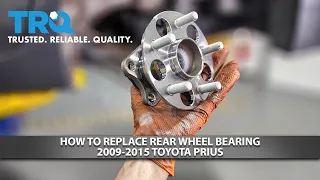How to Replace Rear Wheel Bearing 2009-2015 Toyota Prius