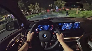 2023 BMW XM POV Night Drive (3D Audio)(ASMR)