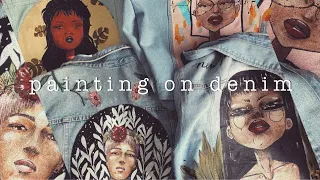 how to paint on denim with acrylic