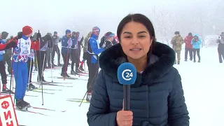 Сотрудники Росгвардии приняли участие в лыжном флешмобе