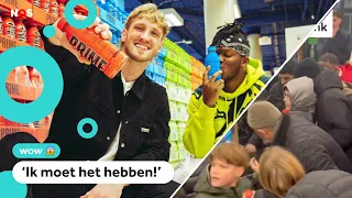 Chaos in supermarkt door drankje van YouTubers KSI en Logan Paul