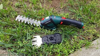 Parkside Cordless Grass & Hedge Trimmer PGSA 4 A1 Unboxing Testing