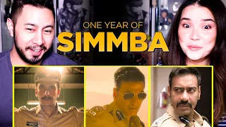 ONE YEAR OF SIMMBA | Rohit Shetty Cop Universe | Ranveer Singh, Ajay Devgn, Akshay Kumar | Reaction