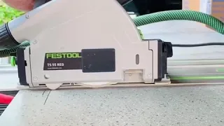 The Festool TS55 cutting some white Apollo’s worktops